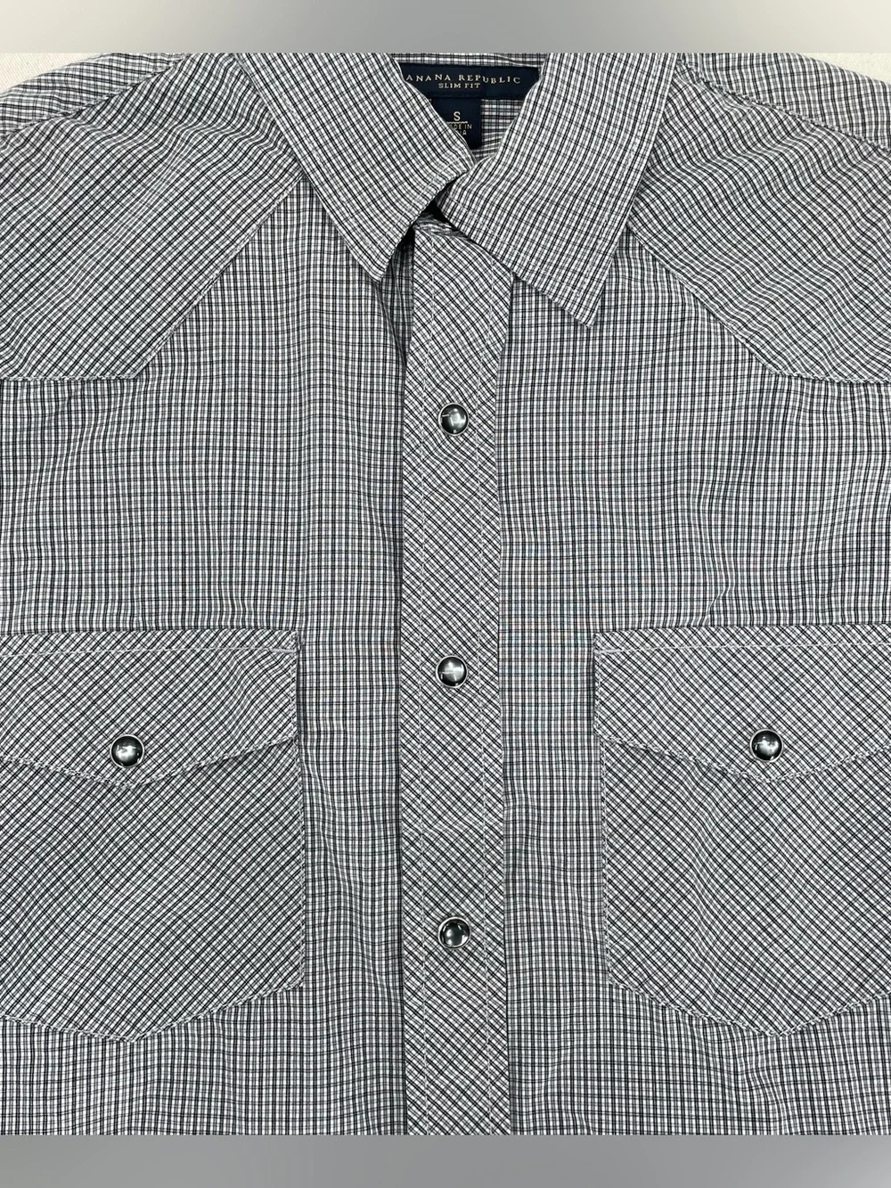 Banana Republic Slim-Fit Men's Western Pearl Snap Shirt